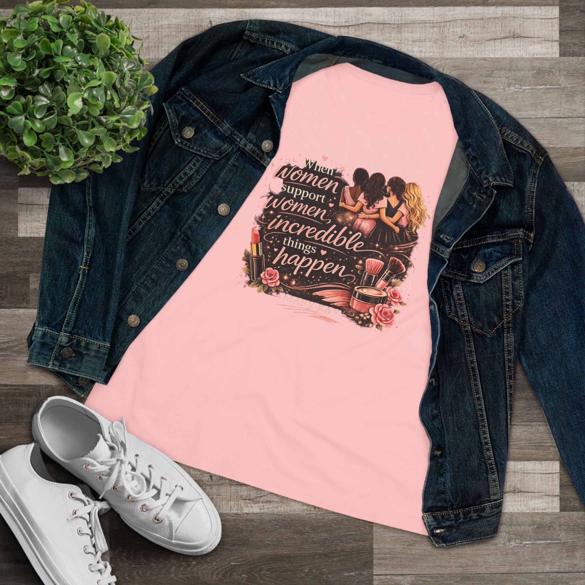 Women's Tee — "When Women Support Women Incredible Things Happen" Empowerment Graphic