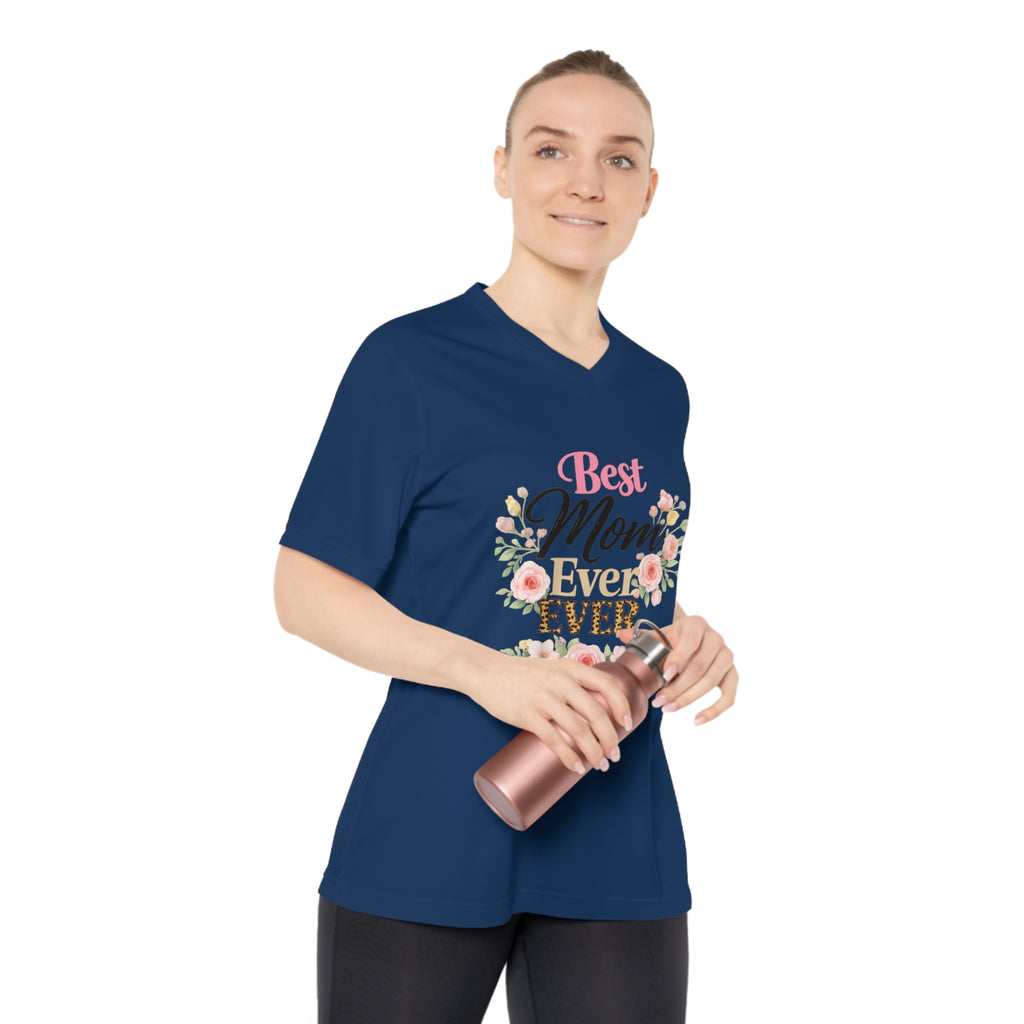 Copy of Best Mom Ever Floral V-Neck T-Shirt