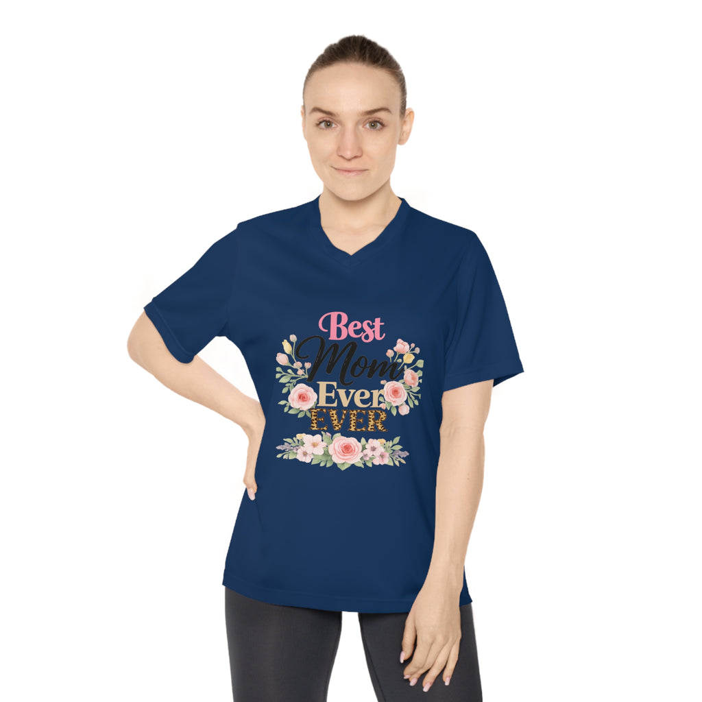 Copy of Copy of Best Mom Ever Floral V-Neck T-Shirt