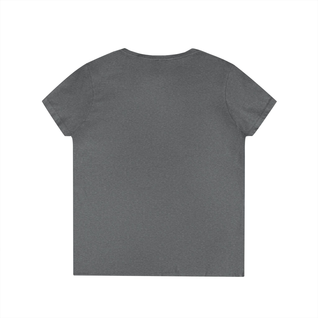 Strong Body Ladies' V-Neck T-Shirt — "Strong body unstoppable mindset" Fitness Graphic Tee
