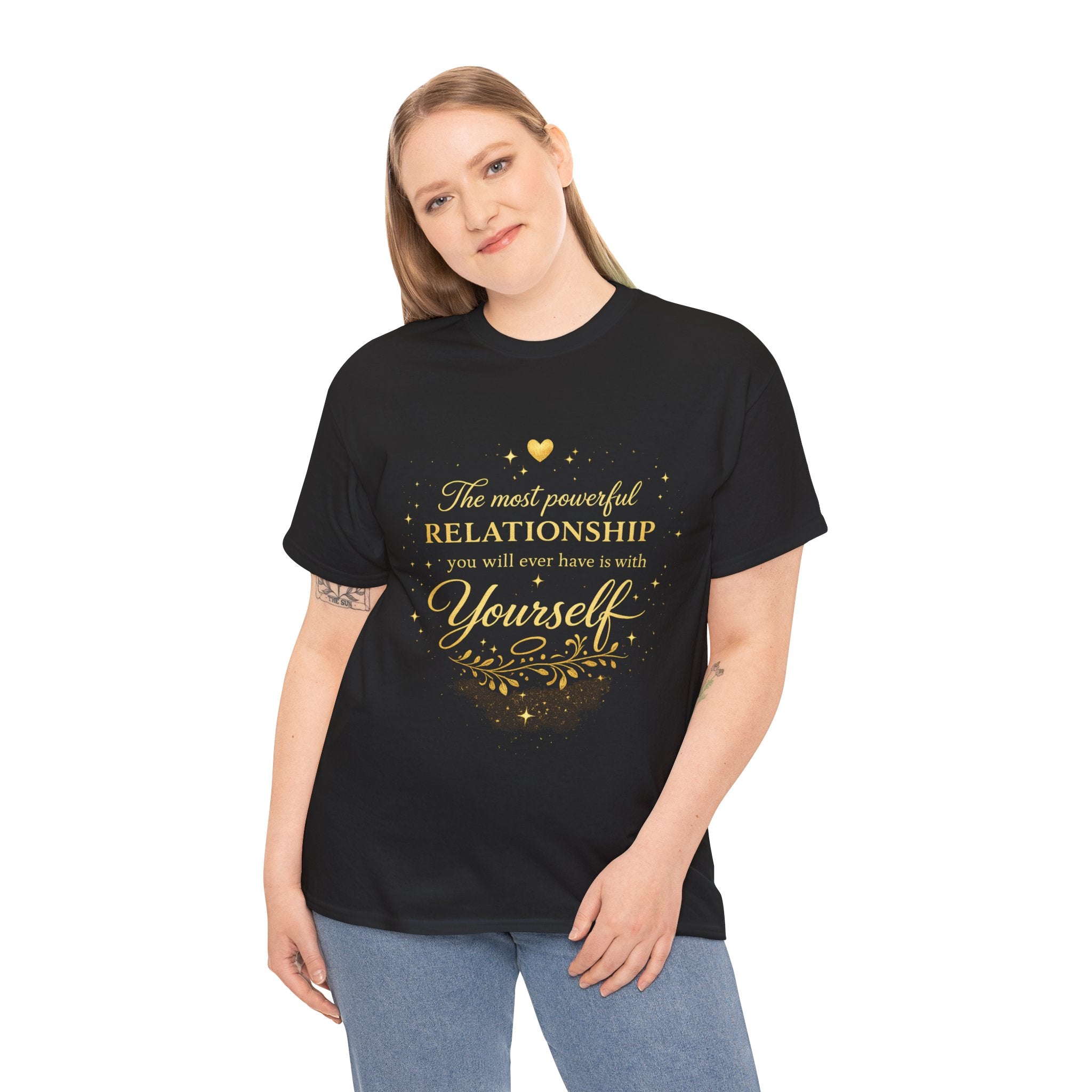 Self-Love T-Shirt — “The most powerful relationship you will ever have is with yourself” Inspirational Graphic Tee