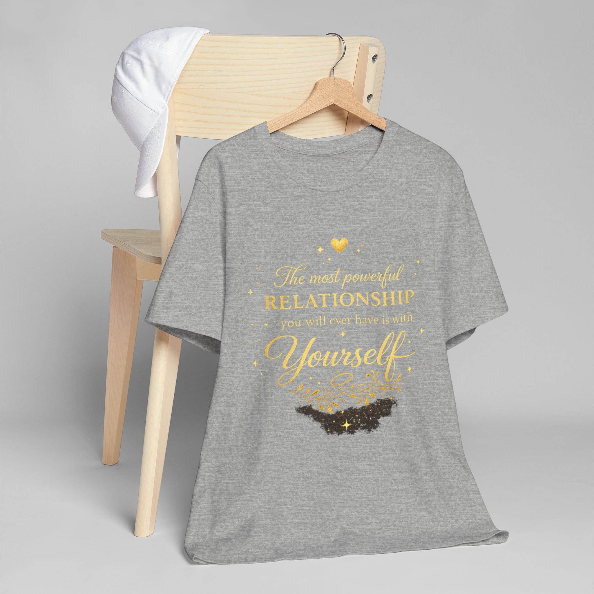 Inspirational Self-Love T-Shirt — "The most powerful relationship you’ll ever have is with Yourself"