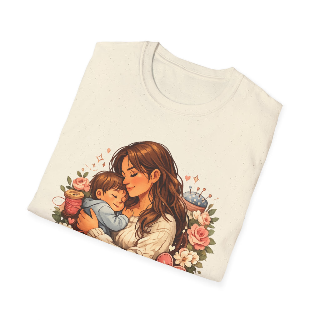 Mother's Love T-Shirt — "A mother's love is forever stitched into our hearts" Floral Mom & Baby Tee for Mother's Day