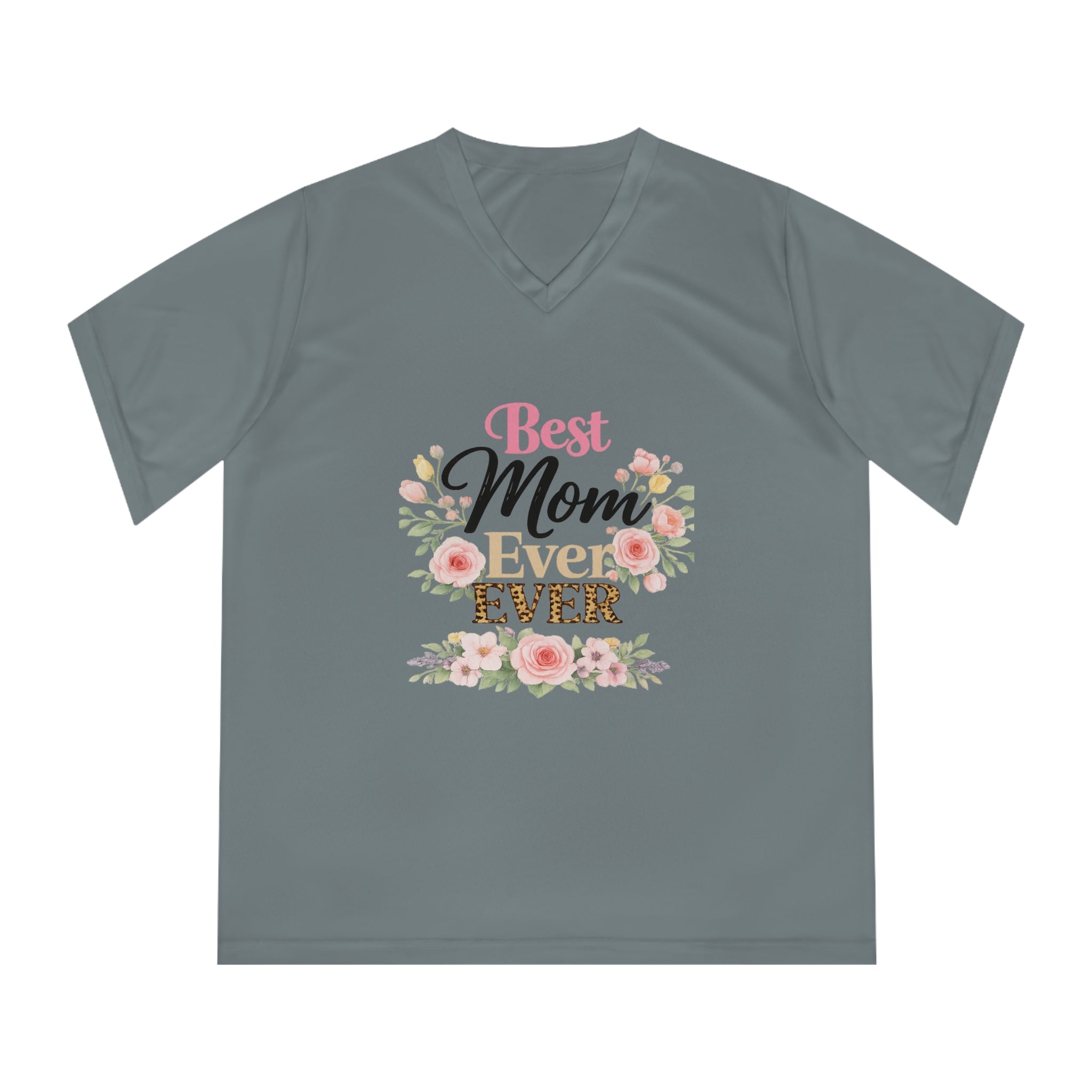 Best Mom Ever Floral V-Neck T-Shirt