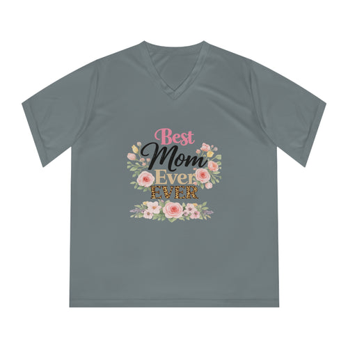 Best Mom Ever Floral V-Neck T-Shirt