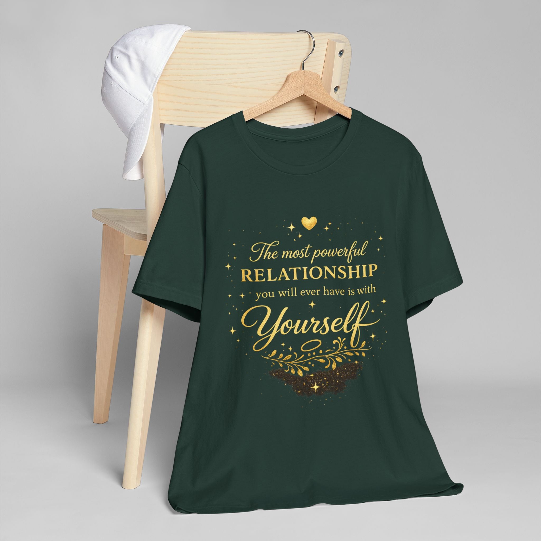 Inspirational Self-Love T-Shirt — "The most powerful relationship you’ll ever have is with Yourself"