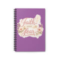 Faith Over Fear Spiral Notebook — Floral Ruled Journal for Prayer, Devotion & Encouragement
