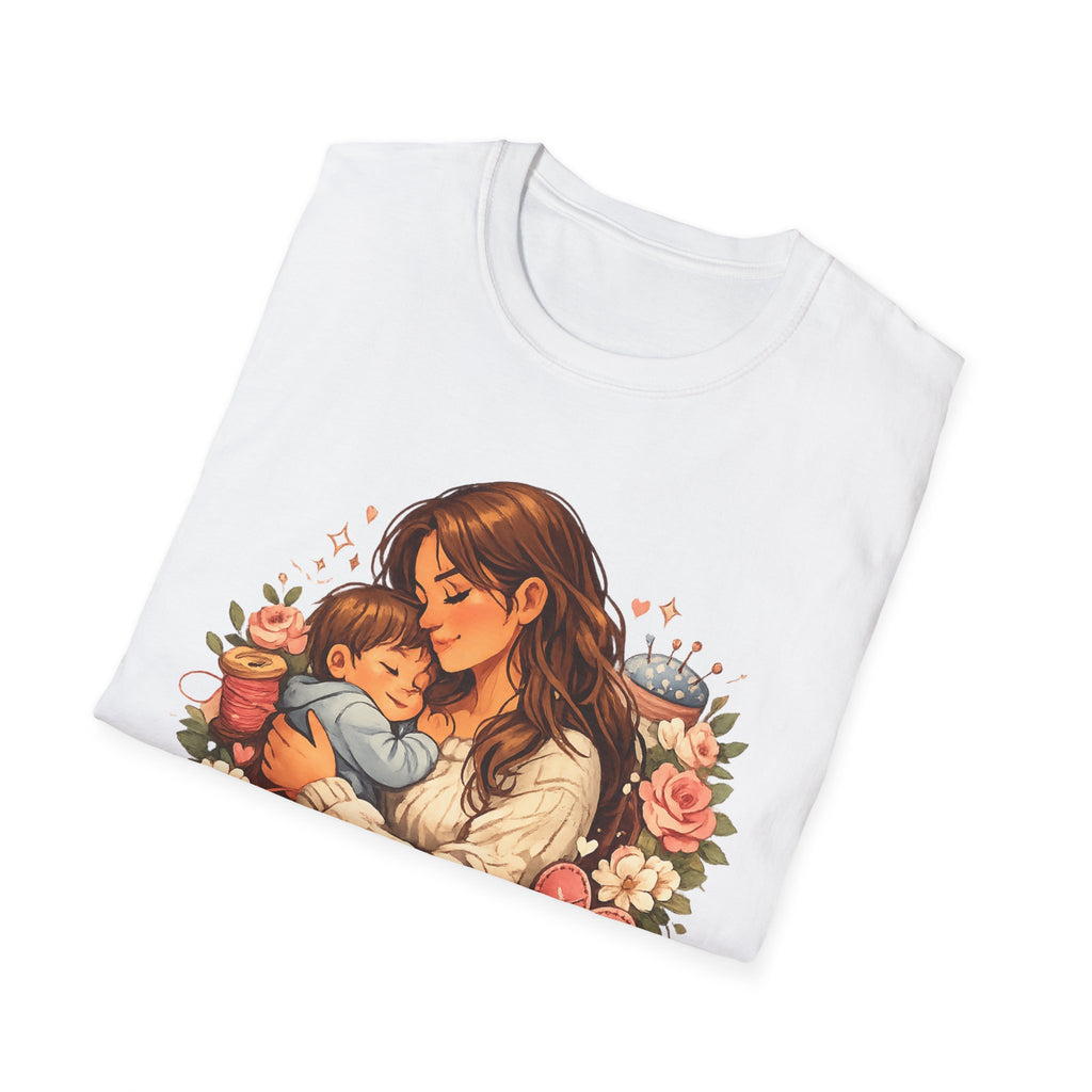 Mother's Love T-Shirt — "A mother's love is forever stitched into our hearts" Floral Mom & Baby Tee for Mother's Day